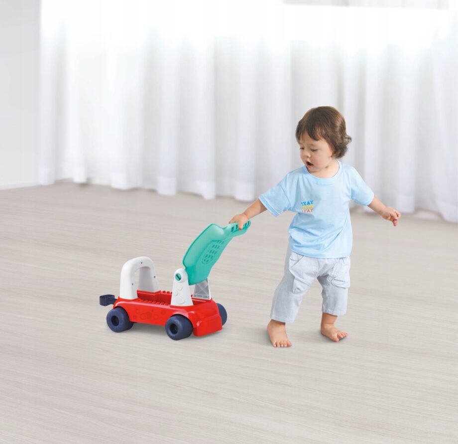 DUMEL JEŹDZIK POCIĄG Z WAGONIKIEM 4W1 4 SPOSOBY ZABAWY 12M+