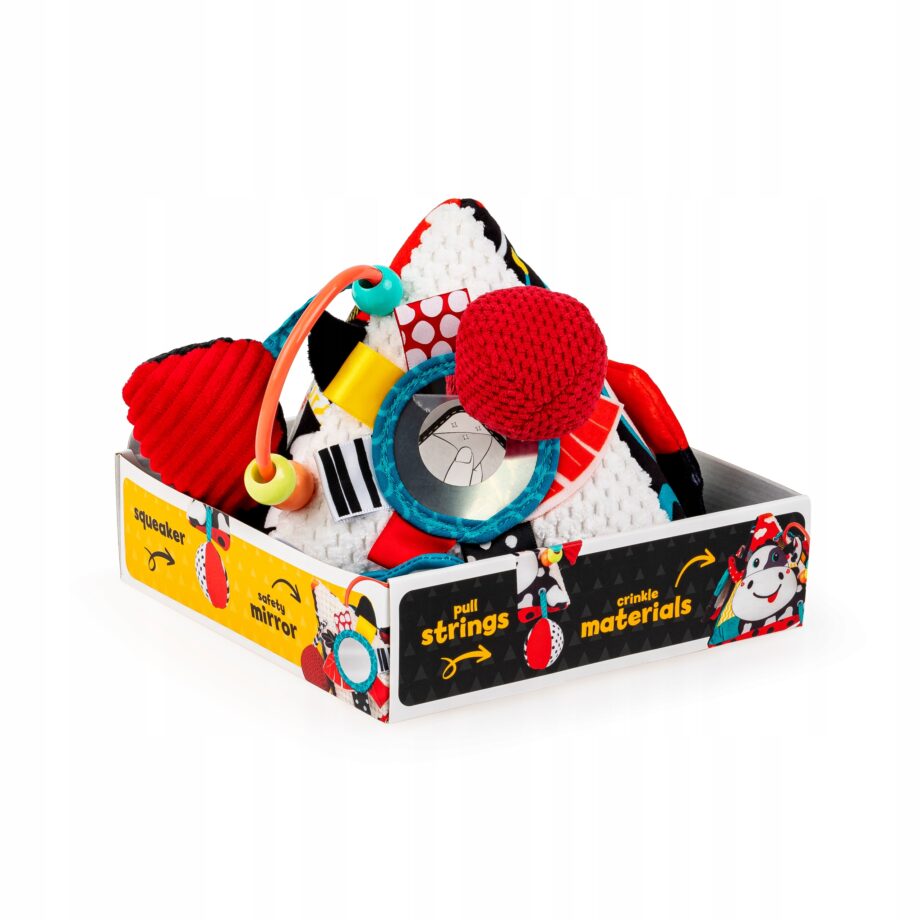 BALIBAZOO ZABAWKA SENSORYCZNA PIRAMIDKA KONTRASTOWA KROWA DELUXE 0M+