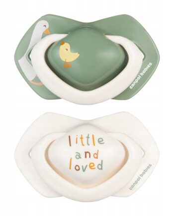CANPOL SMOCZEK SILIKONOWY SYMETRYCZNY 0-6M LIGHT TOUCH GOOSE 2 SZTUKI