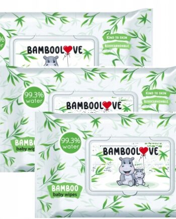 BAMBOOLOVE CHUSTECZKI NAWILŻANE BAMBUSOWE 3X60 SZT
