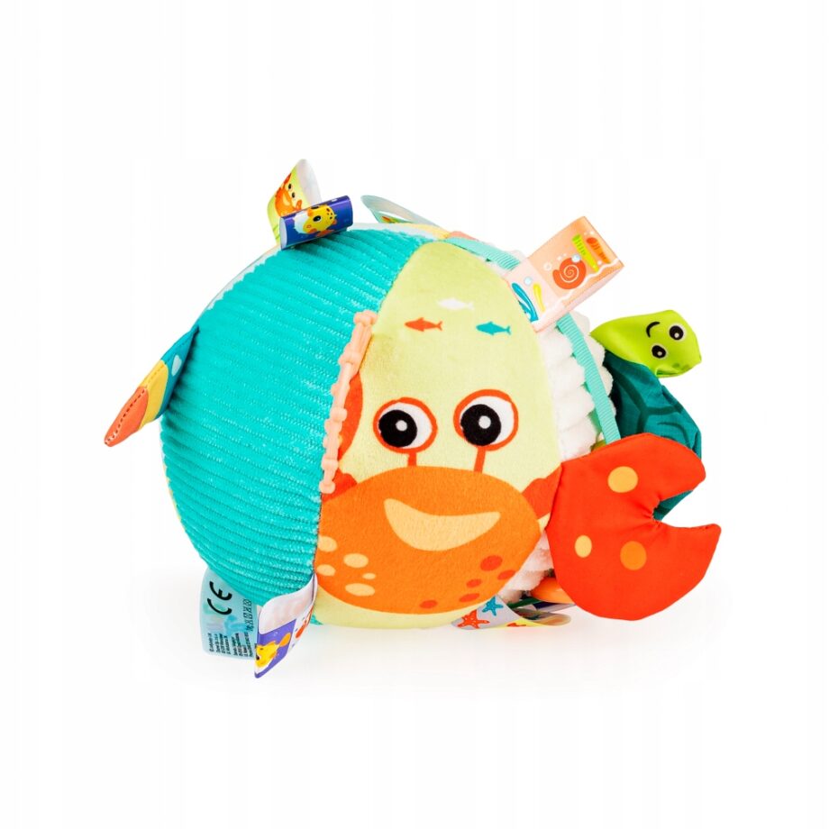 JOLLY BABY PIŁKA MIĘKKA SENSORYCZNA OCEAN DELUXE 0M+