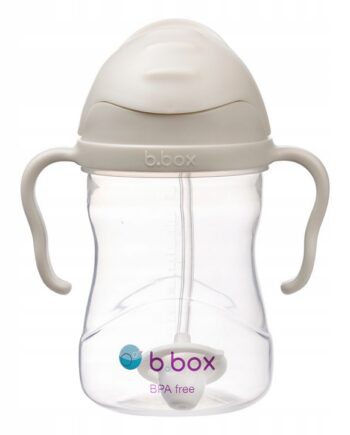 B.box INNOWACYJNY KUBEK BIDON Z OBCIĄŻONĄ SŁOMKĄ 240ML LATTE