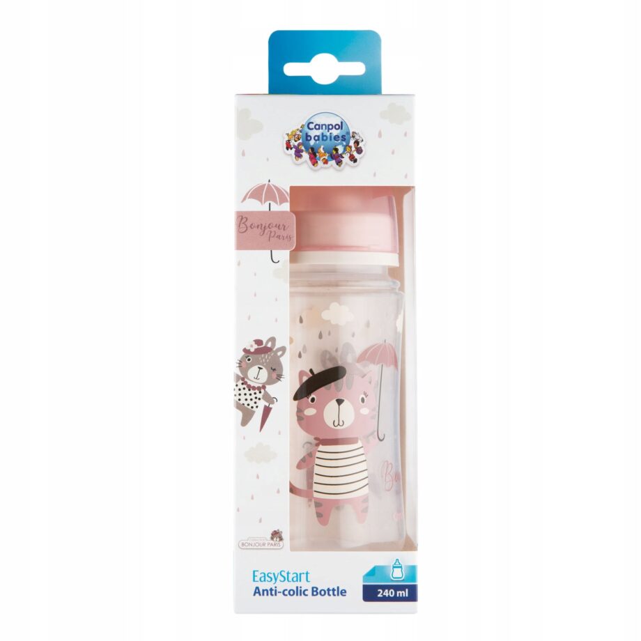 CANPOL Butelka szeroka antyk. 240ml BONJOUR PARIS