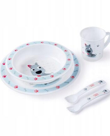 CANPOL ZESTAW OBIADOWY PLASTIKOWY STOŁOWY CUTE ANIMALS