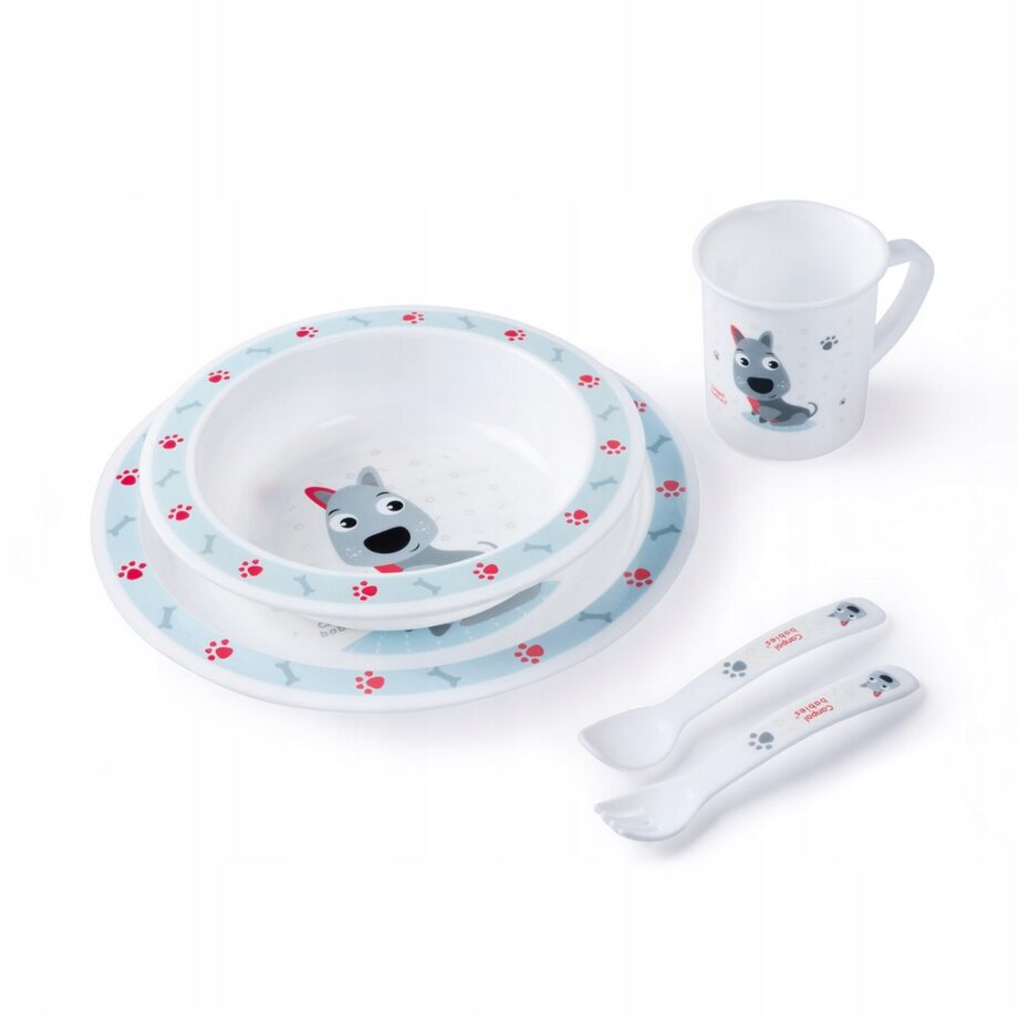 CANPOL ZESTAW OBIADOWY PLASTIKOWY STOŁOWY CUTE ANIMALS