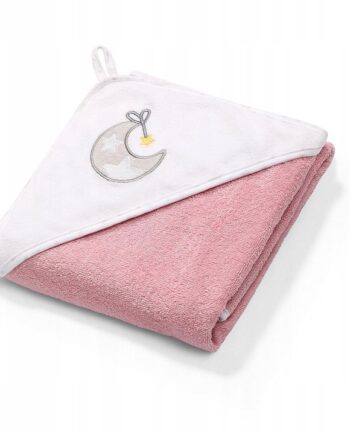BABYONO OKRYCIE KĄPIELOWE RĘCZNIK Z KAPTURKIEM FROTTE 85x85cm RÓŻ