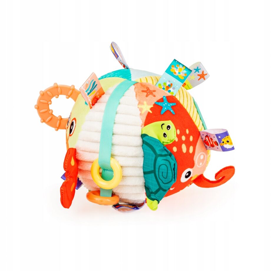 JOLLY BABY PIŁKA MIĘKKA SENSORYCZNA OCEAN DELUXE 0M+