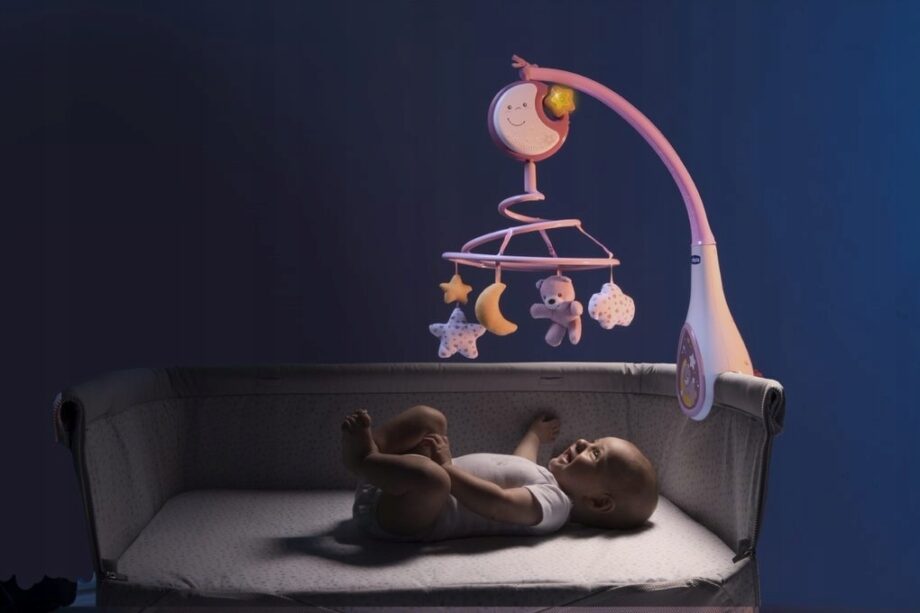 CHICCO KARUZELA NEXTT2DREAM LAMPKA NOCNA MUZYKA BIAŁY SZUM RÓŻOWA