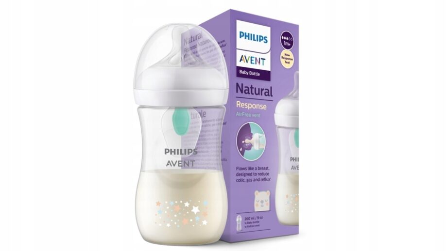 AVENT BUTELKA RESPONSYWNA NATURAL AIRFREE Z WENTYLEM 260ml GWIAZDKI