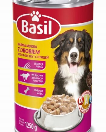 BASIL KARMA MOKRA DLA PSA Z DROBIEM PUSZKA 1250G