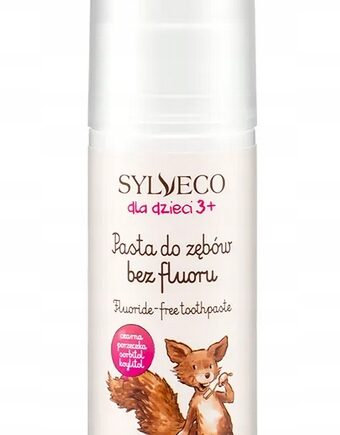 SYLVECO PASTA DO ZĘBÓW BEZ FLUORU DLA DZIECI 3+ 75ML WZMACNIA SZKLIWO