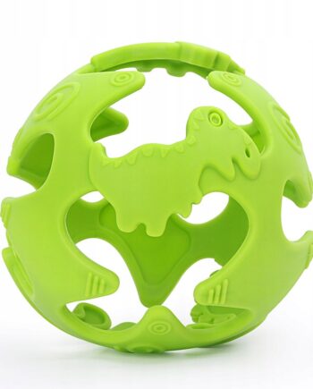GiliGums GRYZAK SILIKONOWY MIĘKKA PIŁKA DINO NA ZĄBKOWANIE 3M+