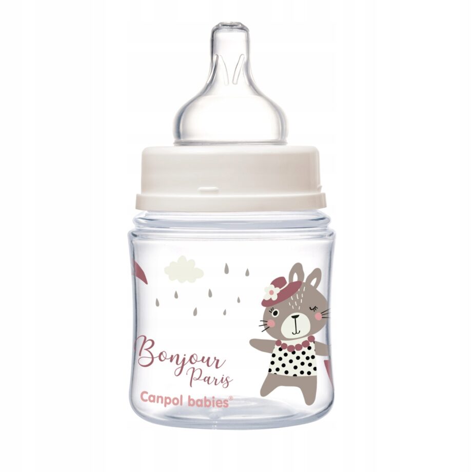 CANPOL Butelka szeroka antyk. 120ml BONJOUR PARIS